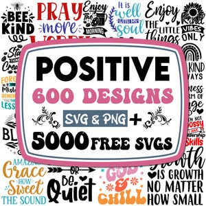 Pozytywny Svg | Zdrowie psychiczne Svg | Miłość własna Svg | Motywacyjny Svg | Inspirujący Svg | Cytaty życiowe Inspirujący Svg|Pliki Svg dla Cricut
