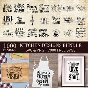 Köksdesign SVG-paket: Skärbräda, Handduk, Grytlapp (Digital nedladdning)