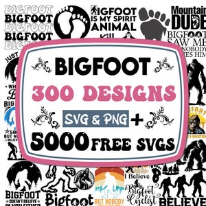 Bigfoot Svg / Bigfoot Png / Sasquatch Svg / Señal de Bigfoot / Calcomanía de Bigfoot / Camping Svg / Caza Svg / Montaña Svg / Bigfoot Png