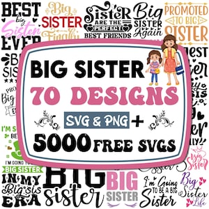 Schwester-Svg Bundle | Schwester SVG | Schwester Freunde zwart | Freundschafts-Svg Bundle | Immer meine Schwester, immer mein Freund | Schwester Shirt svg