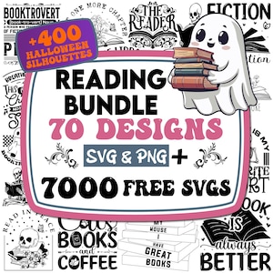 Reading Bundle designs SVG, Floral books svg, Book lover svg bundle, Books bundle svg, Pile of books bundle svg, Book dragon svg