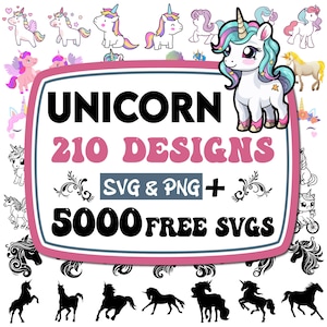 Einhorn geschnitten Dateien für Cricut I Einhorn Silhouette SVG I Einhorn Horn