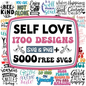 Selbstliebe SVG | Psychische Gesundheit geschnitten Datei | Positiv SVG | Inspirierende geschnitten Datei | Motivierende geschnitten Datei |