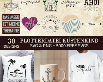 Nautisches SVG-Bundle: Küstenmotive für Cricut (Digitaler Download