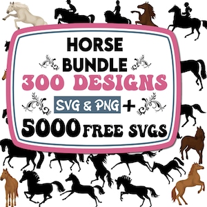 Cheval Svg | Ensemble Svg cheval | Équestre Svg | Silhouette de cheval | Fer à cheval SVG | Tête de cheval Svg | Amateur de chevaux Svg | Fille cheval Svg | Cheval