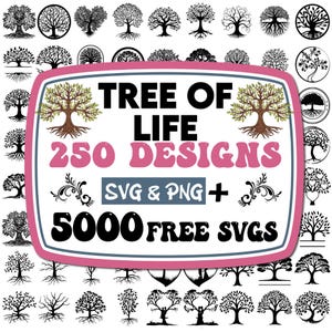 Arbre de vie Svg | Clipart Arbre de vie | Fichiers Svg Tree of Life pour Cricut | Arbre de vie celtique Svg | Réunion de famille Svg