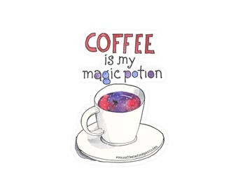 Coffee Is My Magic Potion-Kiss-Cut Vinyl Decal