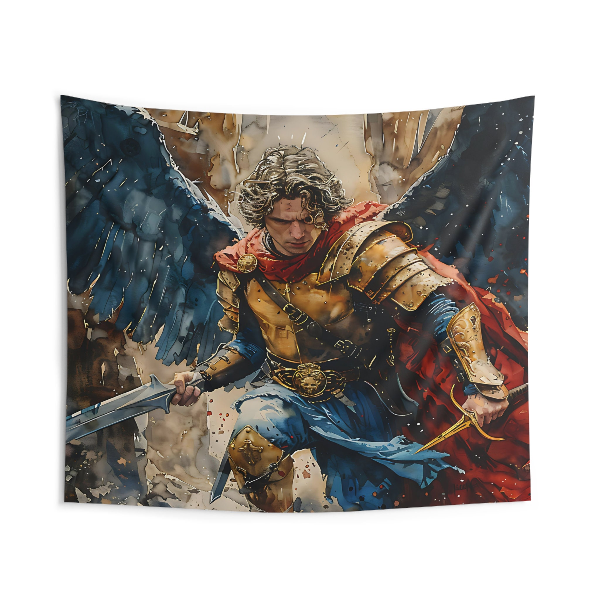 St. Michael Archangel Saint Michael Indoor Wall Tapestries