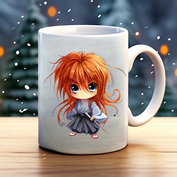 Mug Battosai, Weihnachtsgeschenk, Geburtstagsgeschenk, Geschenk für sie, Kaffetasse, 11 oz, Anime Tasse, Qualität, Himura Kenshin