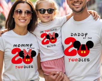 Twodles Birthday Girl Shirt, Matching Family Party, Custom 2nd Birthday