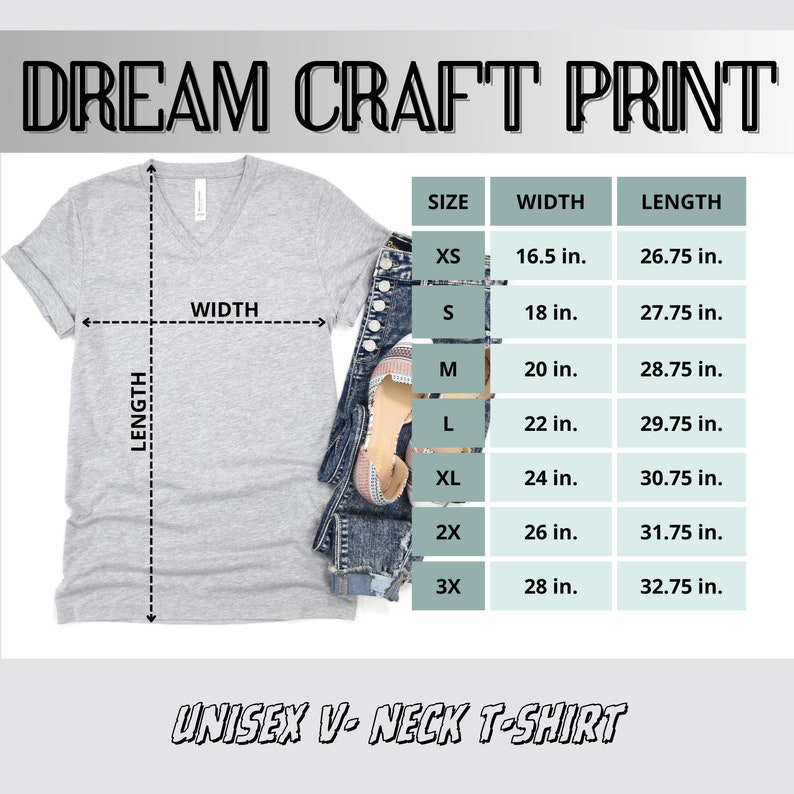 a t - shirt with measurements for a denim jacket