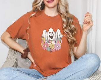 Halloween Ghost Comfort Colors Shirt, Spooky Season Tee