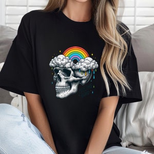 Feeling Good Skull Shirt | vintage | retro | distressed | custom | funny shirt | Halloween | gift | Comfort colors | custom | mom | summer