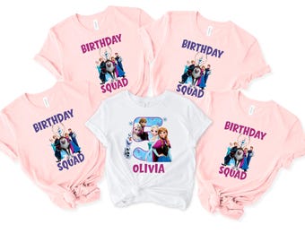 Disney Frozen Birthday Girl Shirt: Princess Elsa Anna Olaf Party T-Shirt, Disneyland Trip Tees