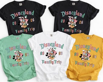 Comfort Colors Disneyland Shirt, Family Trip 2026 T-Shirt, Family Matching Disneyworld Sweatshirt