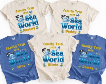 Custom SeaWorld Family Reunion 2026 Shirt, Disneyworld Cruise Vacation T-Shirt, Disneyland Trip Matching Tee