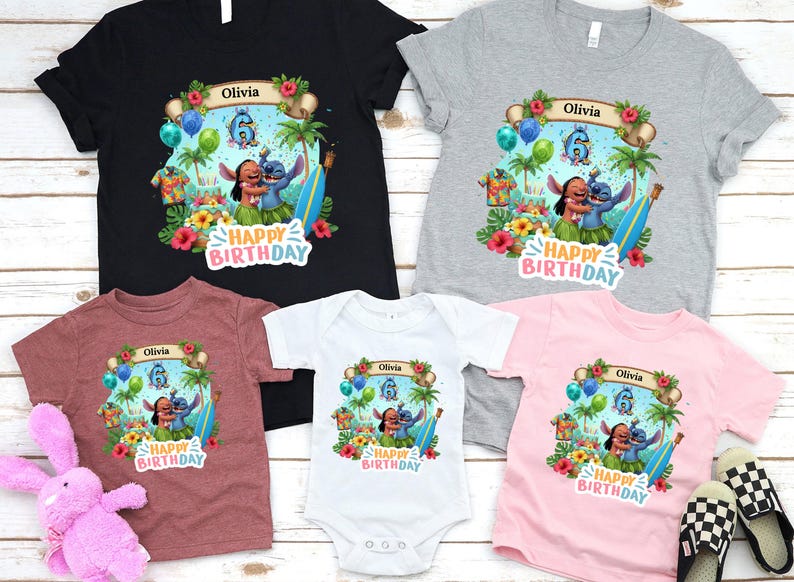 Custom Disney Lilo and Stitch Name - Age design