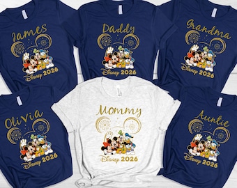 Custom Disney Squad 2026 Family T-Shirt - Comfort Colors Mickey Minnie Tee - Disneyland Vacation Shirt
