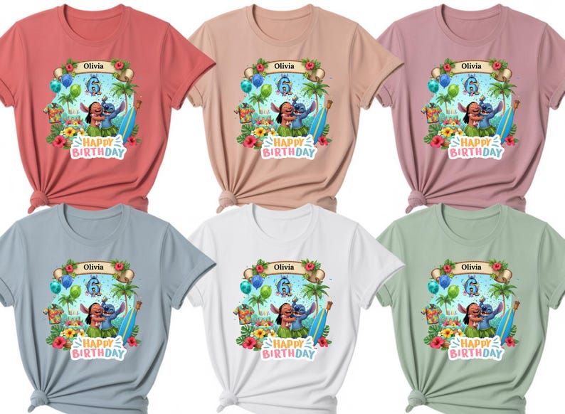 Custom Disney Lilo and Stitch Name - Age design