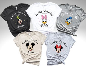 Disney Family Shirts, Disneyworld Vacation 2026 T-Shirt, Disneyland Trip Mickey and Friends Tee