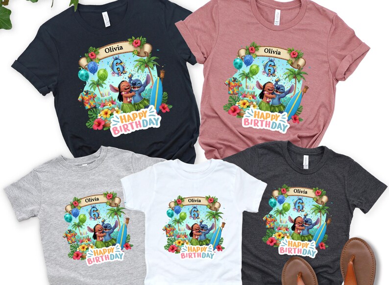 Custom Disney Lilo and Stitch Name - Age design