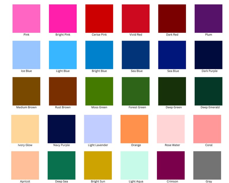 Color Palette image for text colors