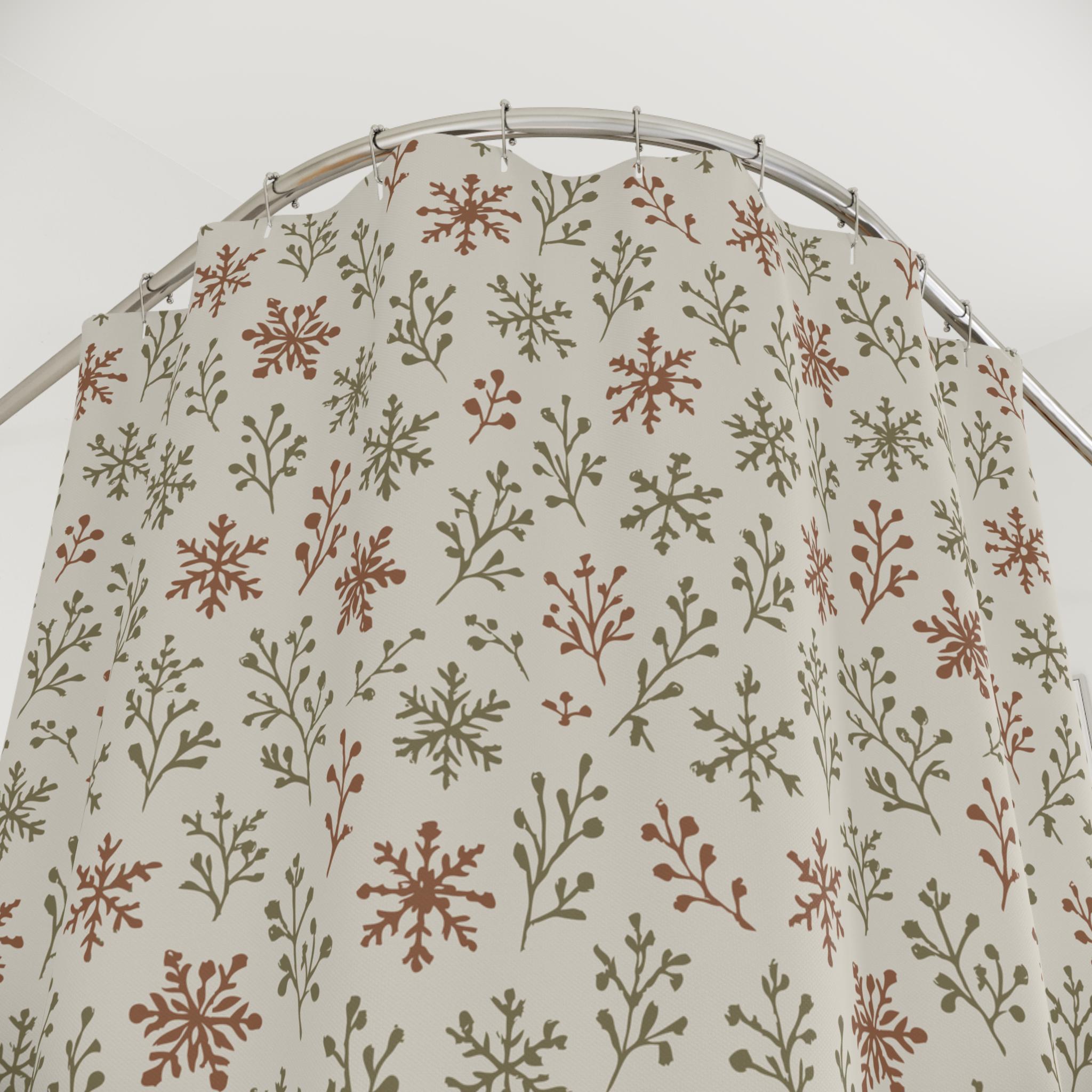 Rideau De Douche Tissu – Frosty Le Bonhomme De Neige – Déco Hiver Salle De Bain
