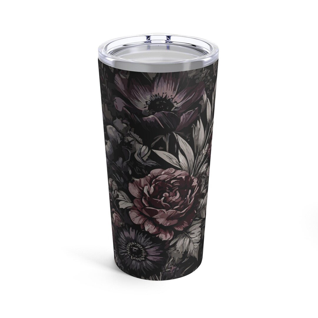 Floral Bounty Black 15OZ Tumbler