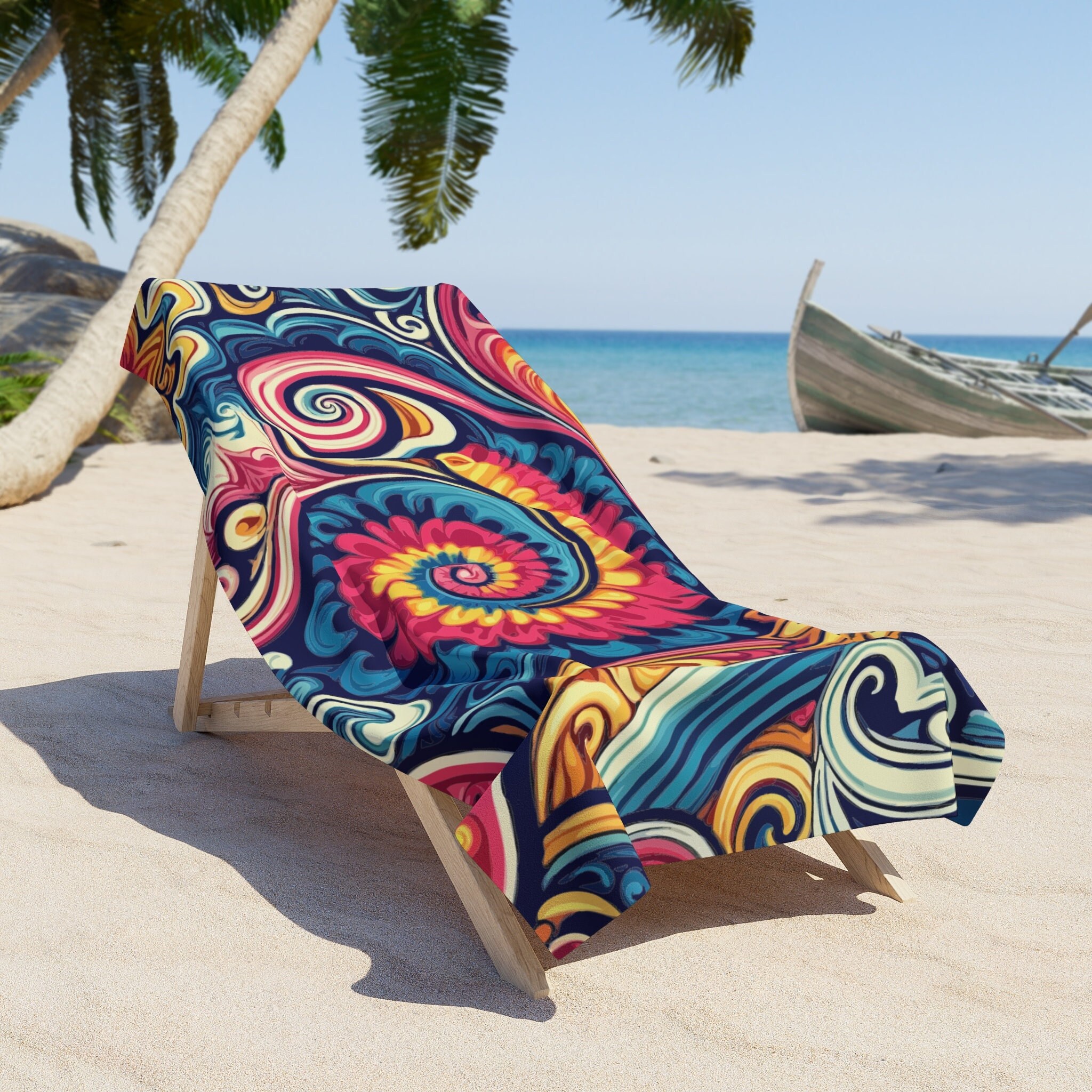 Pink Paisley Beach Towel. Reminisce About the Summer Love With