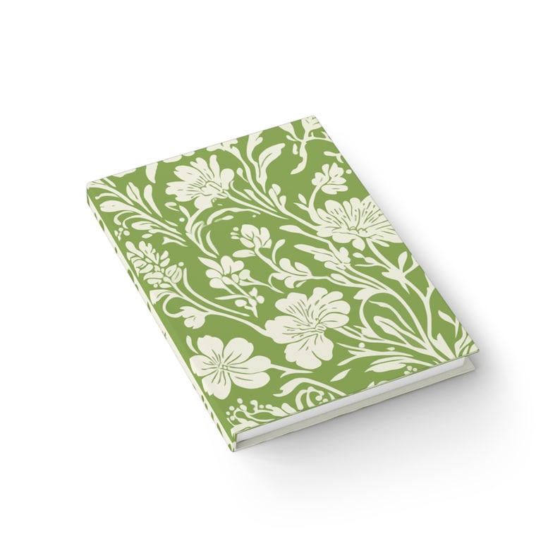 Lime Botanical Journal. Featuring an Elegant Botanical Motif in Vibrant ...
