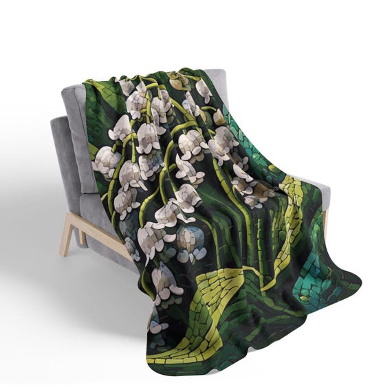 紫蘭ページ スズラン モザイク フリース シェルパ。5 月の誕生花、スズラン