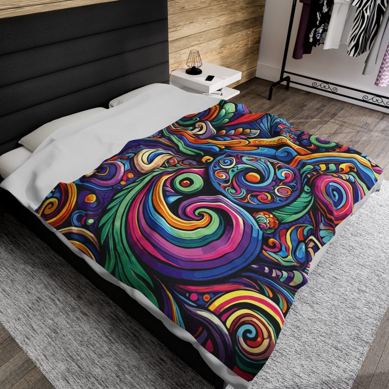 Psychedelic Abstract Blanket