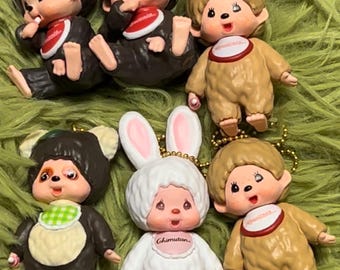 Monchhichi Bebichhichi Pink Candy Girl Keychain - Etsy Ireland