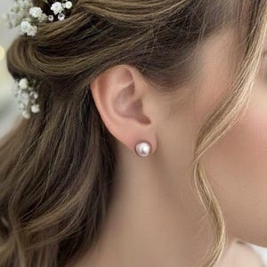 Multi-Color Freshwater Pearl Stud Earrings, Dainty Minimalist Jewelry, Colorful Natural Pearl Studs for Everyday Elegant Style, Gift for Her