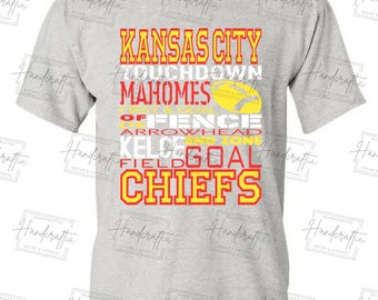 Kansas City Chiefs Football T-Shirt Kelce Mahomes