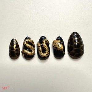 3D Snake Nail Set | Reputation Nails | TS Nails | Lunar New Year Nails | Press On Nails | Glue On Nails | Fake Nails | Nail Tips