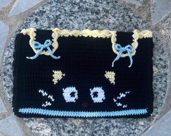 Schokokatze gehäkelte Laptophülle