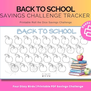 Back to School Savings Challenge: A6 Printable PDF