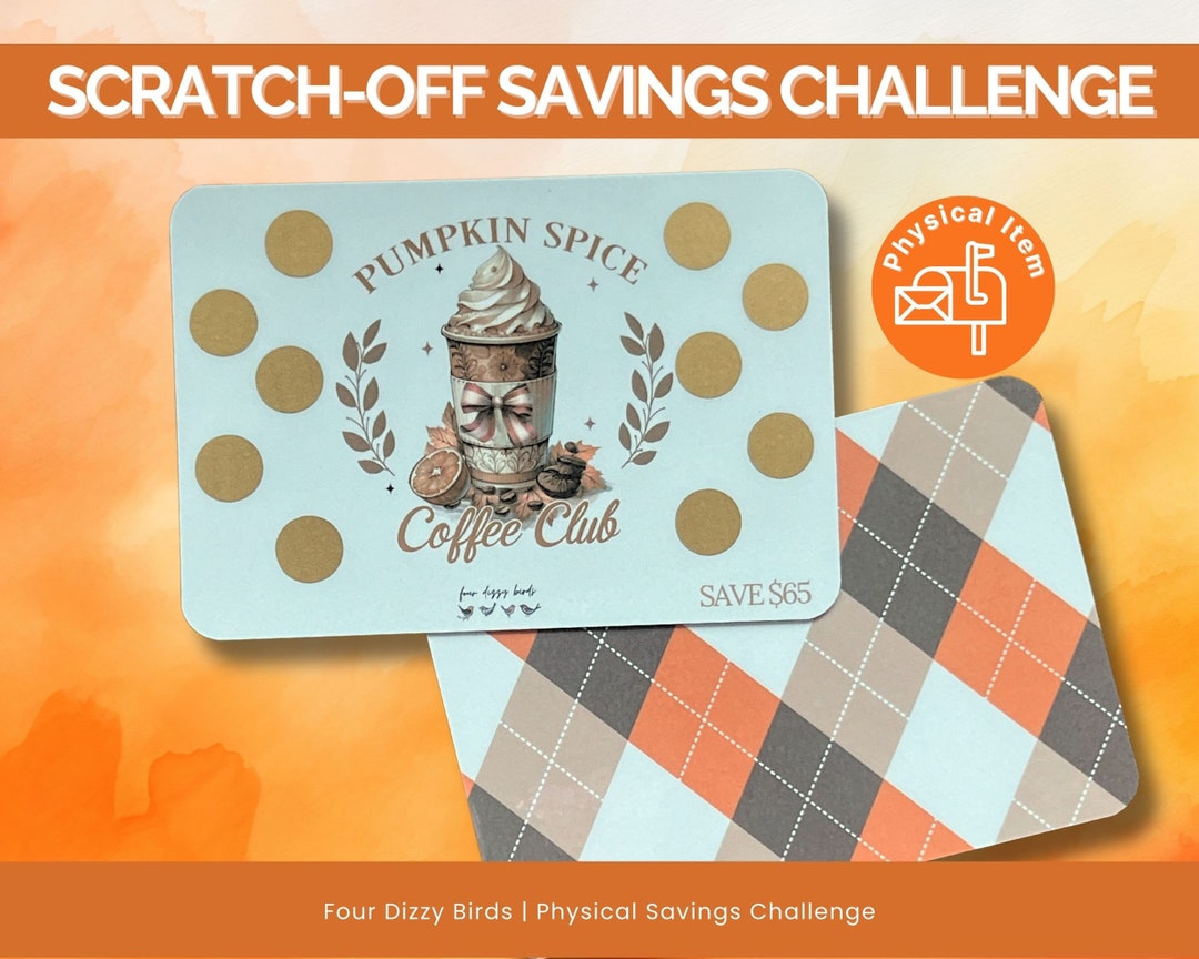 Fall Scratch Off FALL VIBES Scratch-off Savings Challenge | 4 Styles to Choose From ...