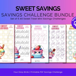 A6 Sweet Treat Savings Challenge Bundle: Printable PDF