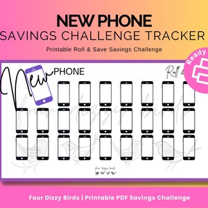 NEW PHONE Savings Challenge Printable PDF | A6 Printable Challenge | Cash Saving Challenge | Cash Stuffing | Ready to Print | Budget