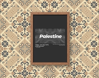 Palestine Poster Decor - Wall Art - Palestinian Print - Free Palestine - Palestinian Art - Inspirational Wall Art - Palestine Gifts - Gaza