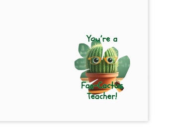 You're a Fan-Cactus Teacher Post-it® Note Pad Boy Cactus