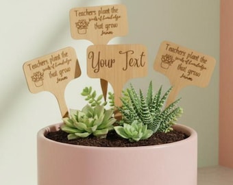 Custom Engraved Bulk Bamboo Plant Markers: Personalized Garden Stakes
