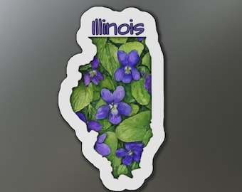 Illinois State Flower gestanzter Magnet, Fifty State Collection