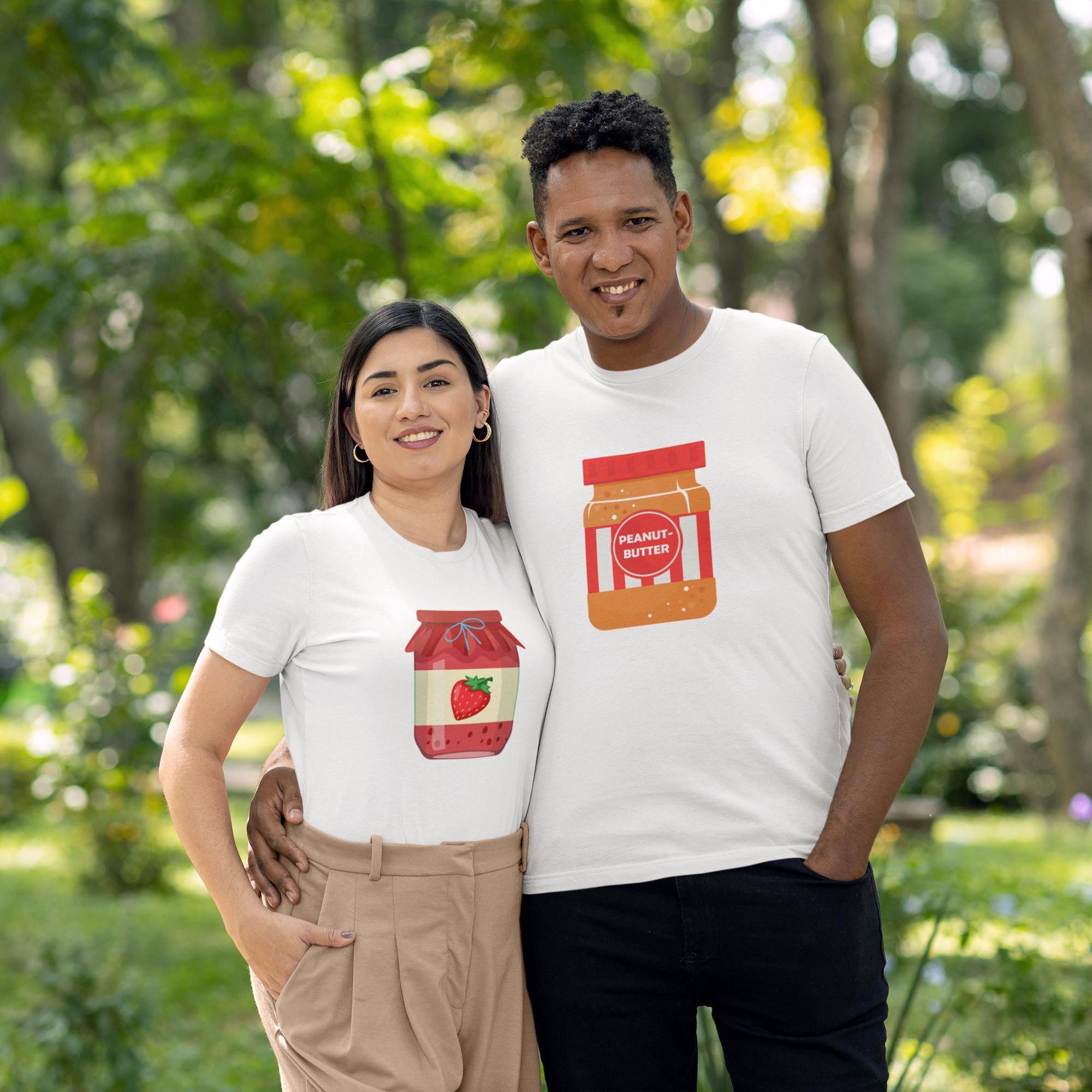 BlueLineScannables Peanut Butter and Jelly Couple Costume Tees