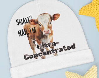 Udderly Adorable: Concentrated Cuteness Calf Baby Beanie (AOP)