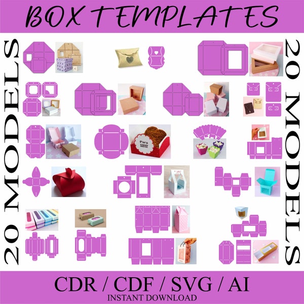 Vectors MOLDS to assemble boxes