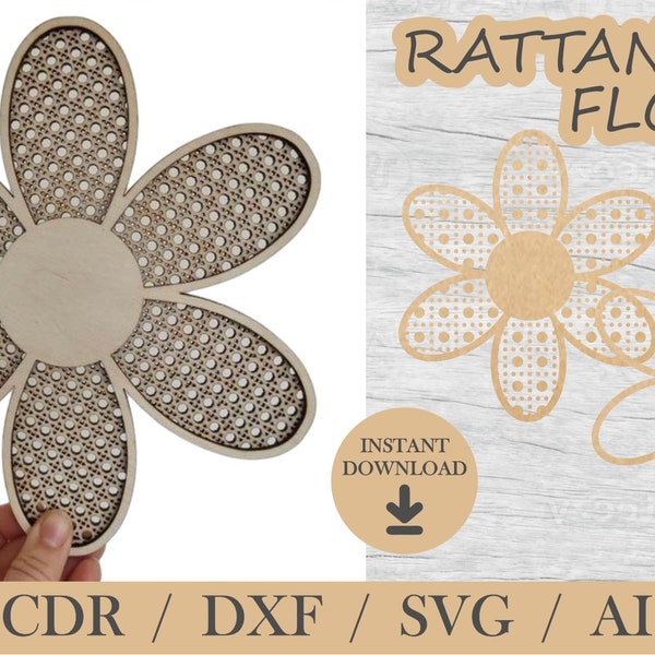 Rattan FLOWER, Rattan SVG, Rattan Bundle Svg, Rattan Pattern svg, svg bundle, glowforge svg, laser cut file, seamless svg