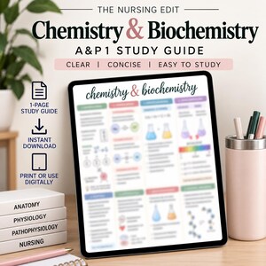 Chemistry/Biochemistry | Anatomy & Physiology 1 Study Guide